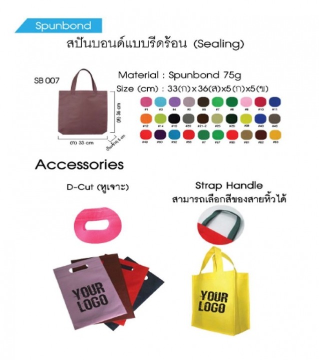 สั่งทำถุงผ้าสปันบอนด์ กรีนโลโก้